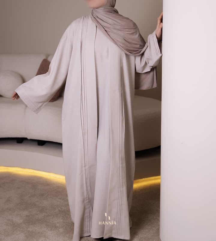 Safa Two Piece Linen Abaya